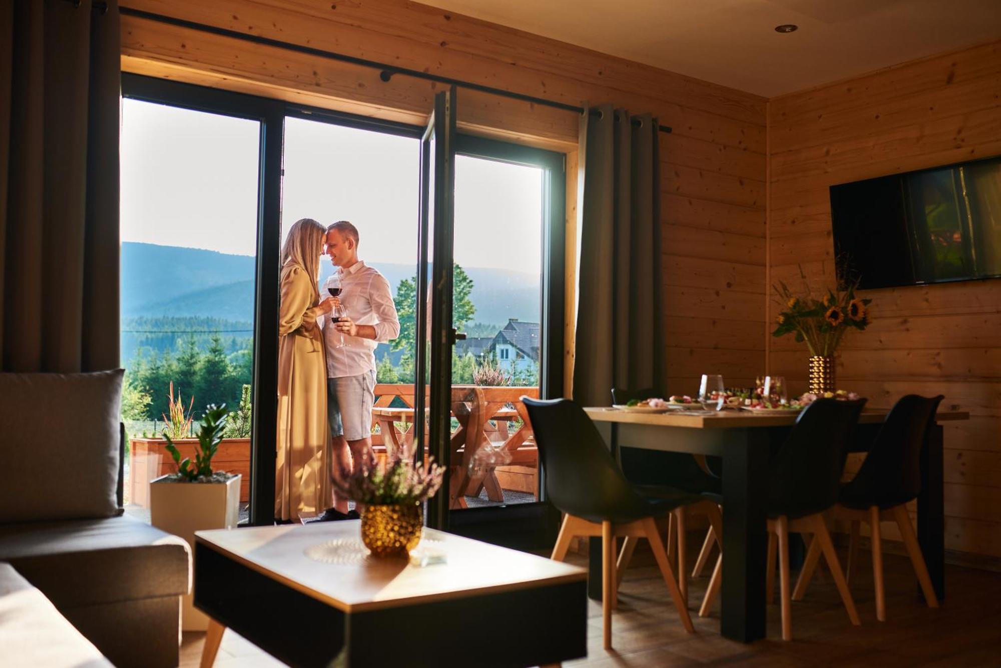 Osada Orlica Klimatyczne Domki Z Widokiem Na Gory I Termalnym Spa Sauna Jacuzzi 4 Km Od Zieleniec Ski Arena Лясувка Екстер'єр фото
