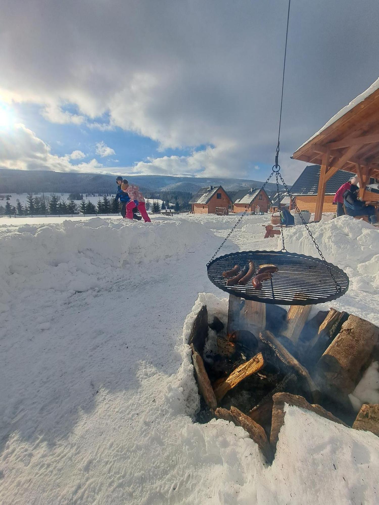 Osada Orlica Klimatyczne Domki Z Widokiem Na Gory I Termalnym Spa Sauna Jacuzzi 4 Km Od Zieleniec Ski Arena Лясувка Екстер'єр фото